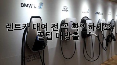 렌트카 대여 전 꼭 확인하세요!  꿀팁 대방출